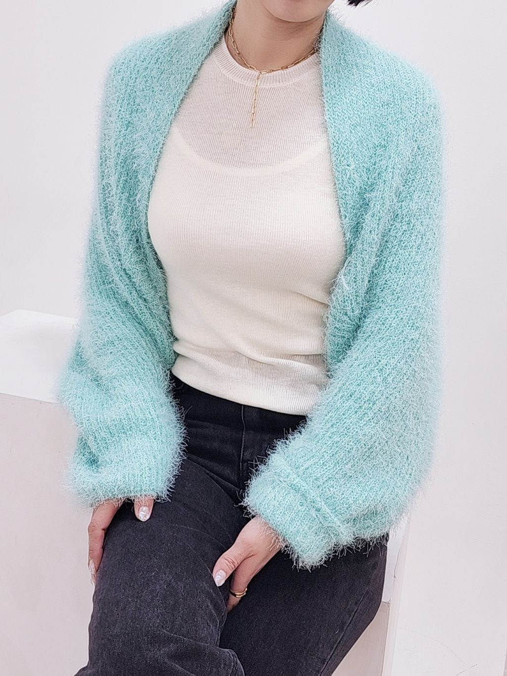 솔잎가오리 숄가디건 2