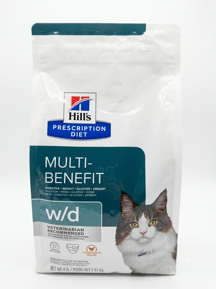 [N_P a y가능]힐스 캣 w/d 1.81kg 리뉴얼(1.5kg->1.81kg)(wd 더블유디 멀티 베네핏 소화기계 체중 당뇨 혈당 관리 처방사료)